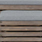 24" Gray and Brown Linen Upholstered Storage Bench with Flip Top