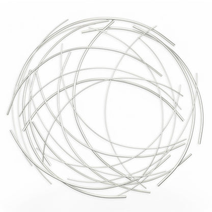26" X 26" Silver Metal Circle