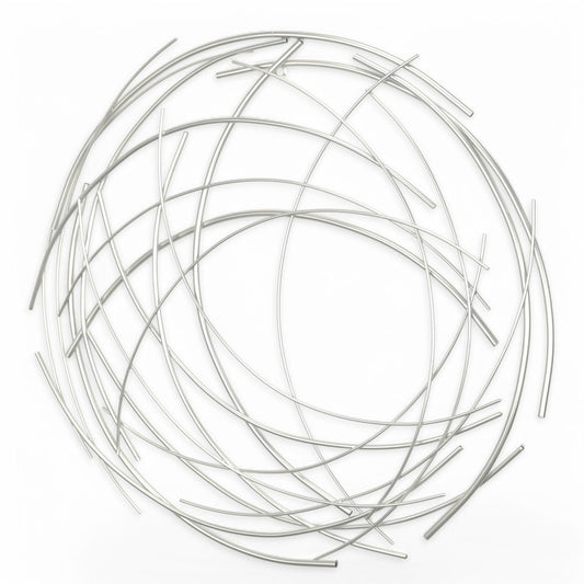 26" X 26" Silver Metal Circle