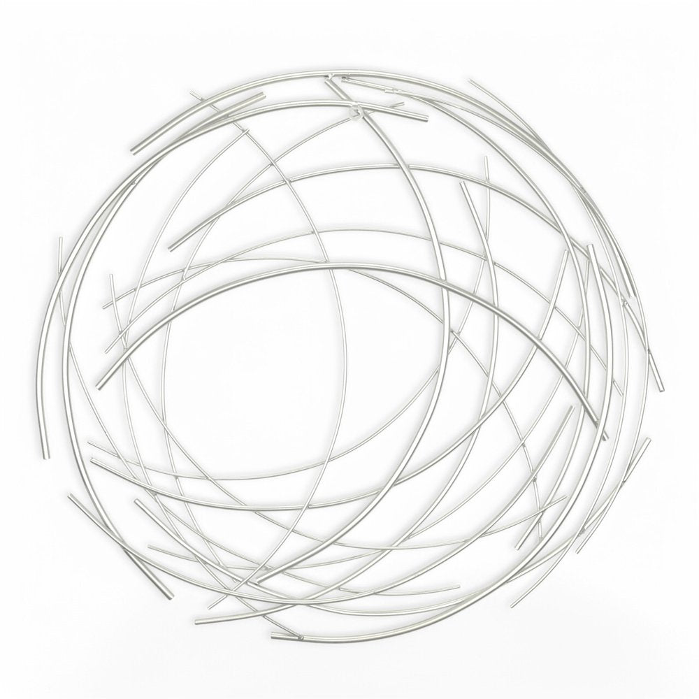 26" X 26" Silver Metal Circle