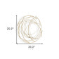 26" Gold Metal Abstract Round Hanging Wall Art Decor