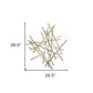 Gold Metal Abstract Linear Strips Wall Art Decor