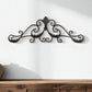 11" X 32" Brown Metal Rustic Scroll Hanging Dimensional Sculpture