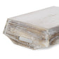 White Rustic Finish Wood Serving Tray With Handles