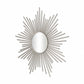 32" Silver Metal Sunburst Framed Accent Mirror