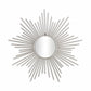 32" Silver Metal Sunburst Framed Accent Mirror