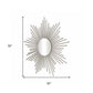 32" Silver Metal Sunburst Framed Accent Mirror