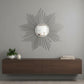 32" Silver Metal Sunburst Framed Accent Mirror