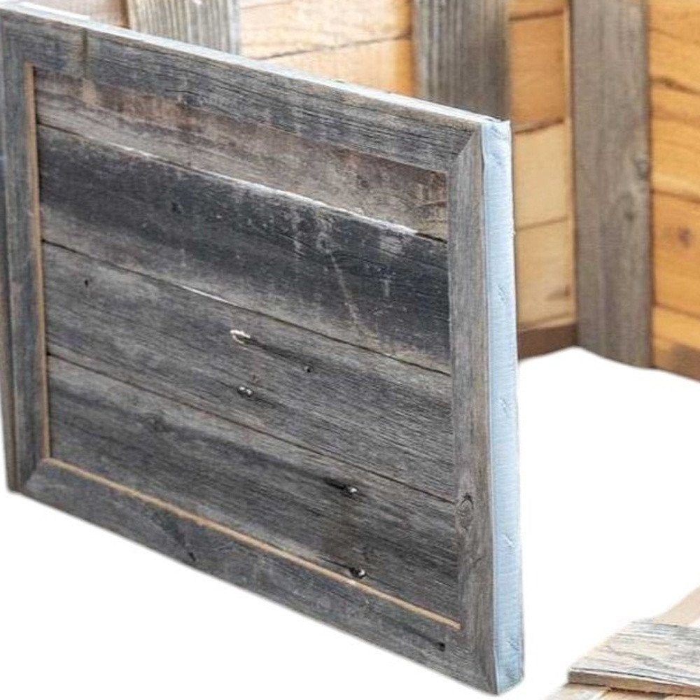 18" Gray Distressed Wood Christmas Tree Collar