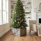23" Gray Distressed Wood Christmas Tree Collar