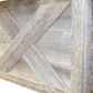 23" Gray Distressed Wood Christmas Tree Collar