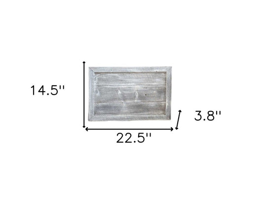 23" Gray White Wash Plank Christmas Tree Collar