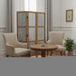 72" Brown Folding Three Panel Screen Room Divider