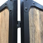 84" Brown Solid Wood Folding Four Panel Screen Room Divider