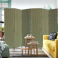 71" Green Fabric Folding Three Panel Screen Room Divider