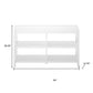 30" White Wood Two Shelf Bookcase