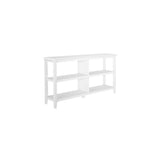 30" White Wood Two Shelf Bookcase
