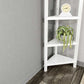 White Solid Wood Corner Bookcase