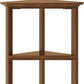 60" Walnut Solid Wood Four Tier Corner Bookcase
