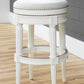 26" Gray Solid Wood Backless Bar Height Swivel Bar Chair