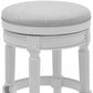 26" Gray Solid Wood Backless Bar Height Swivel Bar Chair