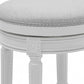 26" Gray Solid Wood Backless Bar Height Swivel Bar Chair