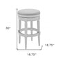 26" Gray Solid Wood Backless Bar Height Swivel Bar Chair