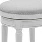 26" Gray Solid Wood Backless Bar Height Swivel Bar Chair