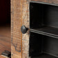 76" Brown Distressed Reclaimed Wood Enclosed Storage TV Stand