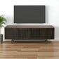 20" Brown Solid Wood Cabinet Enclosed Storage TV Stand