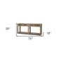 72" Brown Solid Wood Floor Shelf Console Table And Drawers