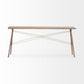 66" Brown Solid Wood Console Table