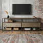 15" Brown Solid Wood Console Table