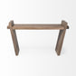 60" Brown Solid Wood Slanted Base Console Table