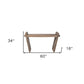 60" Brown Solid Wood Slanted Base Console Table