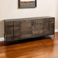 72" Brown Solid Wood Six Drawer Sideboard with Two Doors