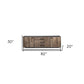 82" Brown and Black Solid Wood Three Drawer Sideboard with Two Doors