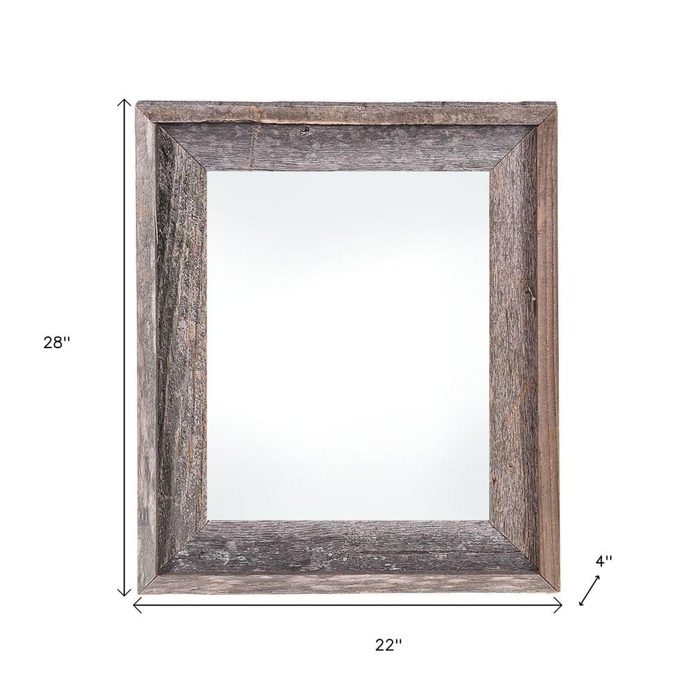 22" x 28" Gray Solid Wood Hanging Picture Frame