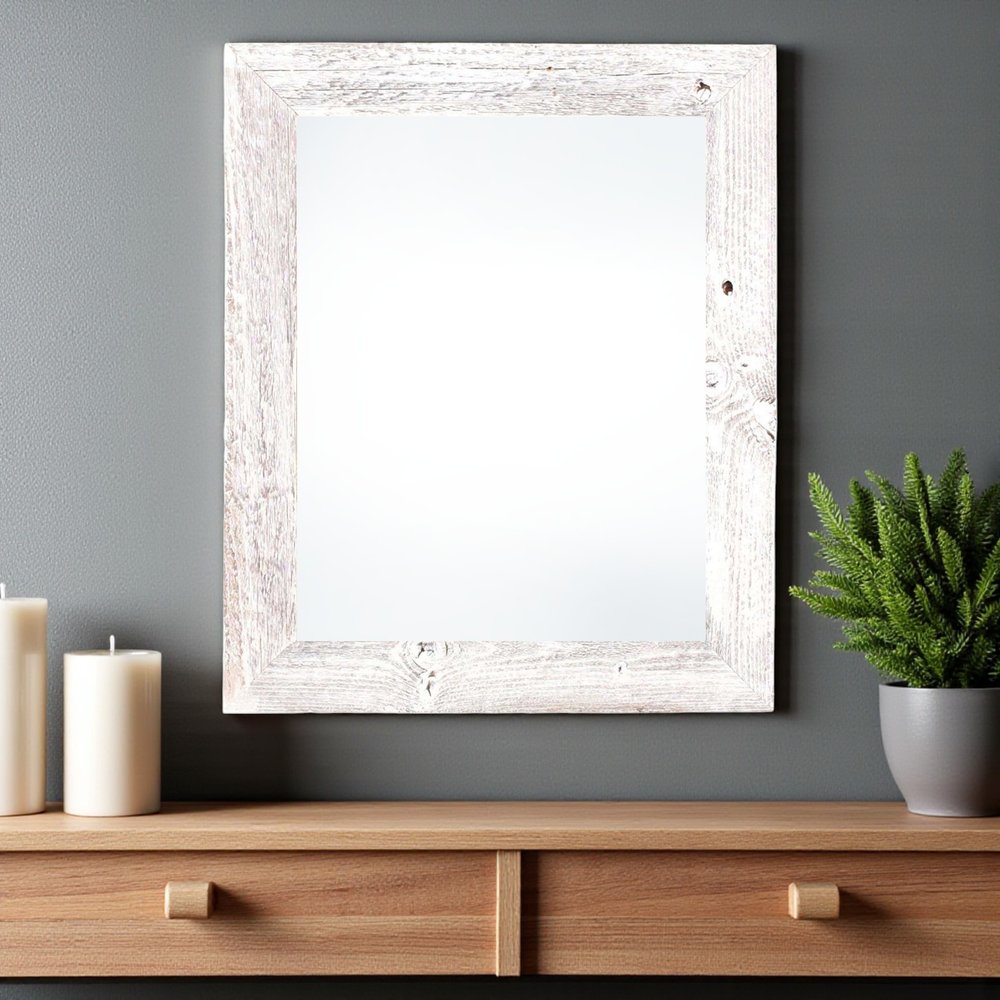 24" x 36" White Solid Wood Hanging Picture Frame