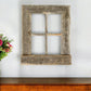 25" X 22" Gray Weathered Wood Window Frame With Planter