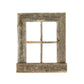25" X 22" Gray Weathered Wood Window Frame With Planter