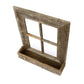 25" X 22" Gray Weathered Wood Window Frame With Planter
