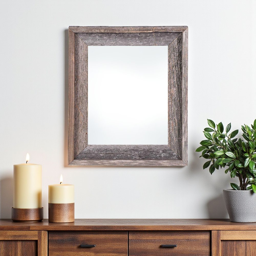 18" x 24" Gray Solid Wood Hanging Picture Frame