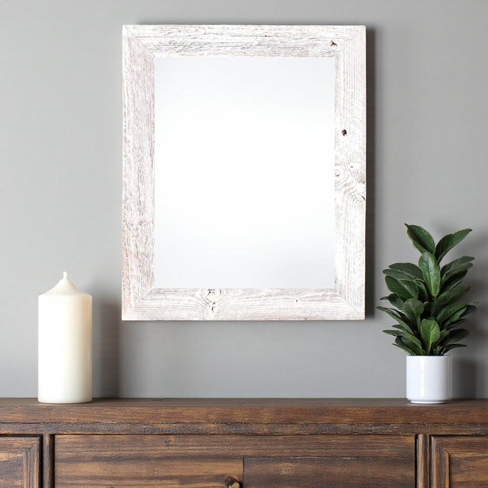 18" x 24" White Solid Wood Hanging Picture Frame