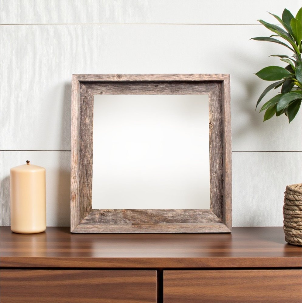 12" x 12" Gray Solid Wood Tabletop Picture Frame