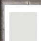 16" x 20" Gray And Brown Distressed Solid Wood Hanging Picture Frame with Mat