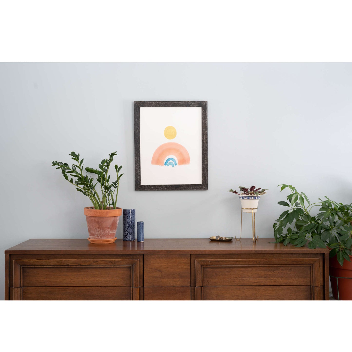 16" x 20" Black Solid Wood Hanging Picture Frame