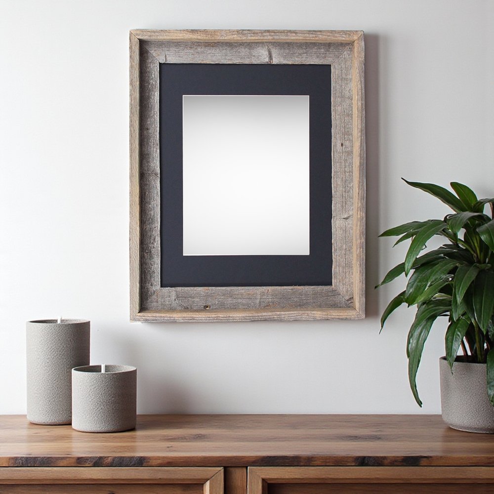 16" x 20" Black Solid Wood Hanging Picture Frame