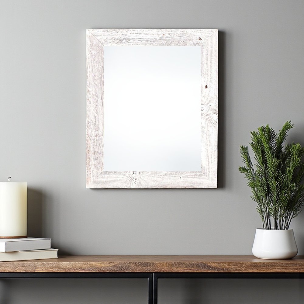 13" x 19" White Solid Wood Hanging Picture Frame