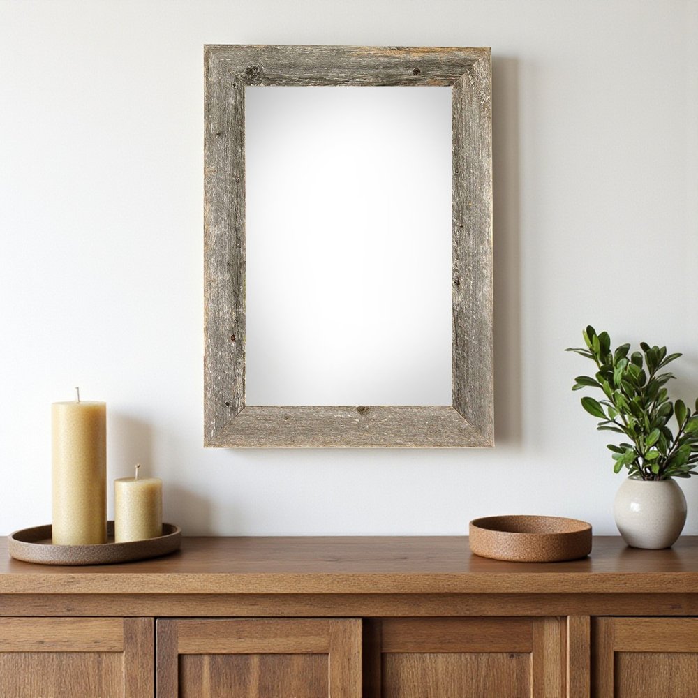 11" x 17" Gray Solid Wood Hanging Picture Frame